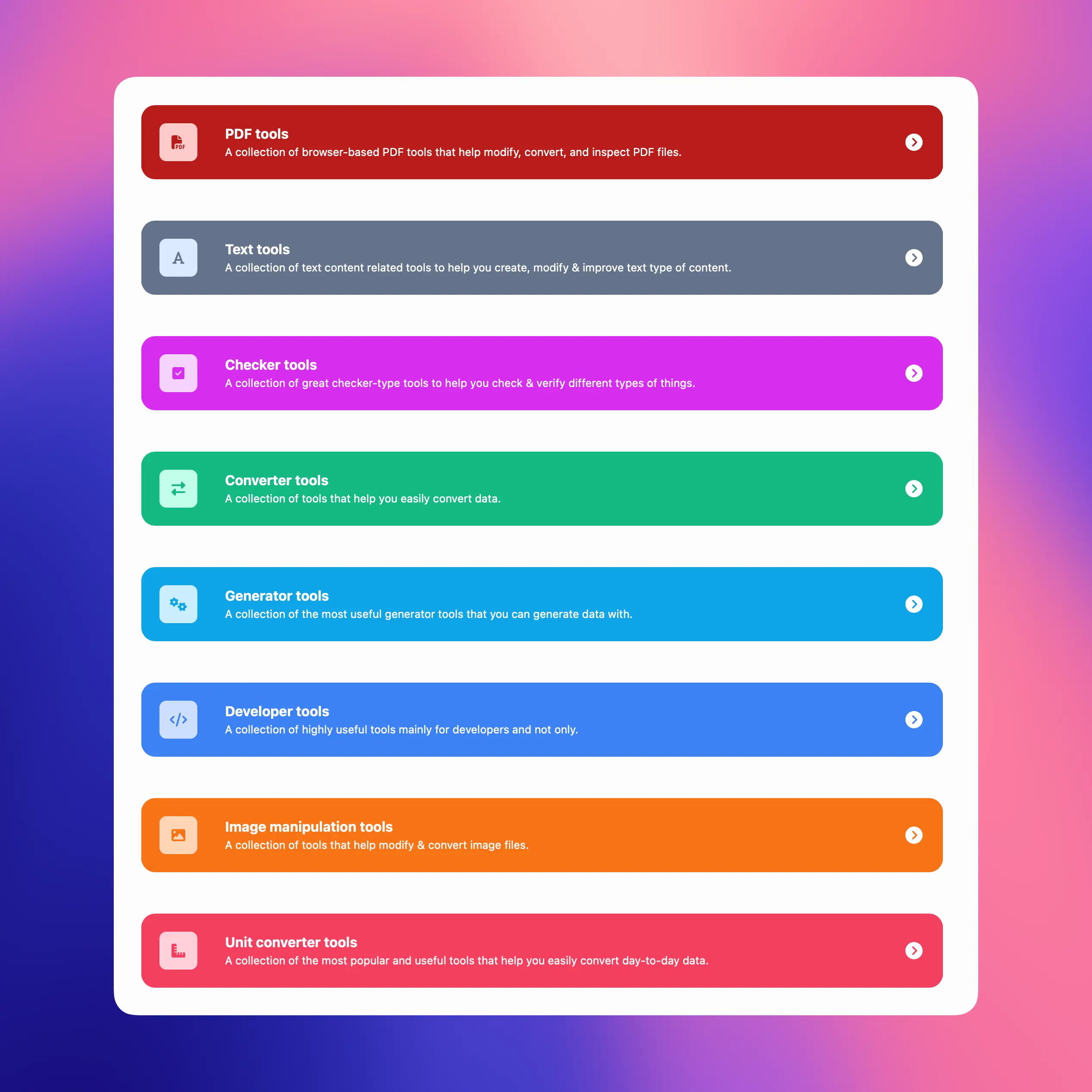 66toolkit homepage showing tool categories