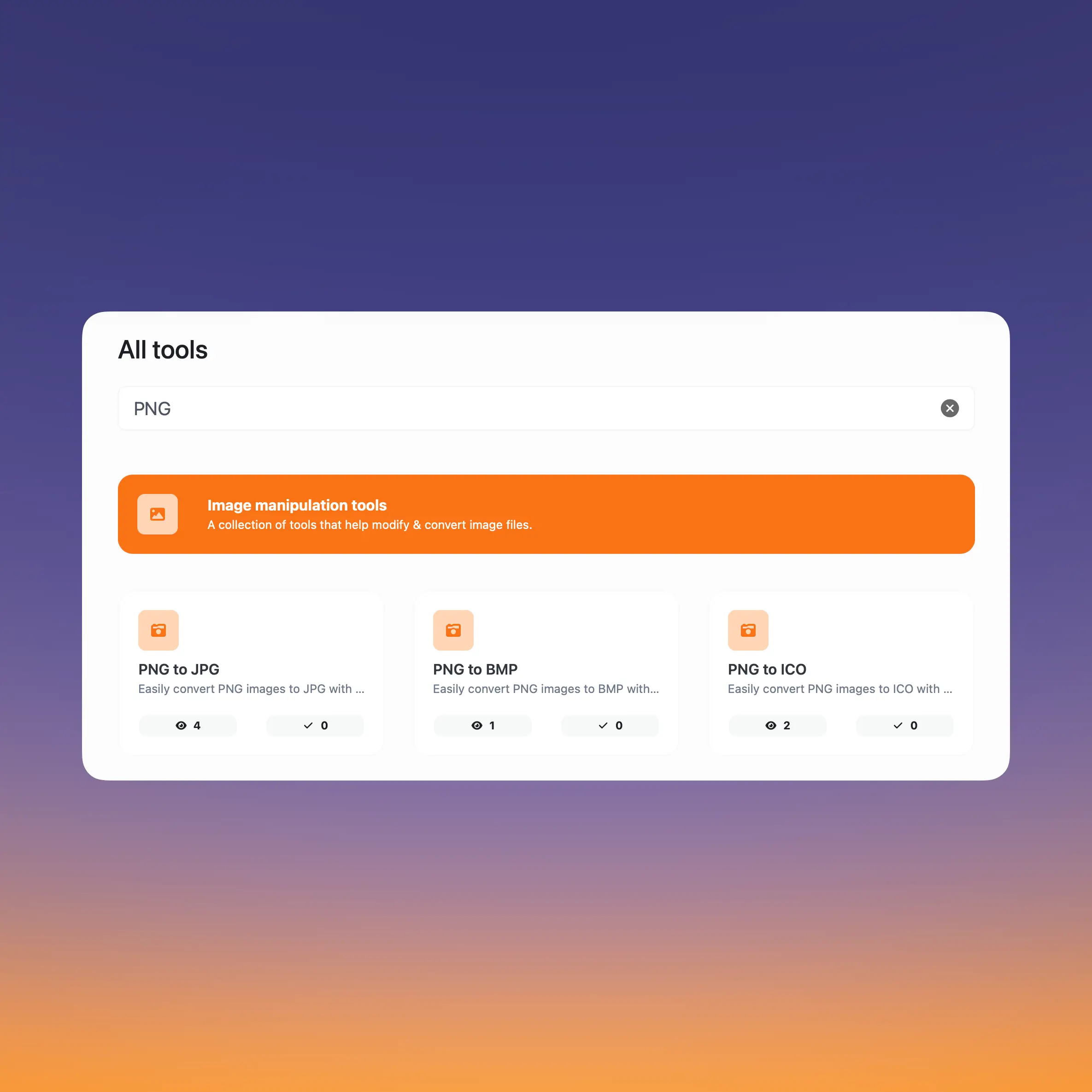 66toolkit page showing tools search